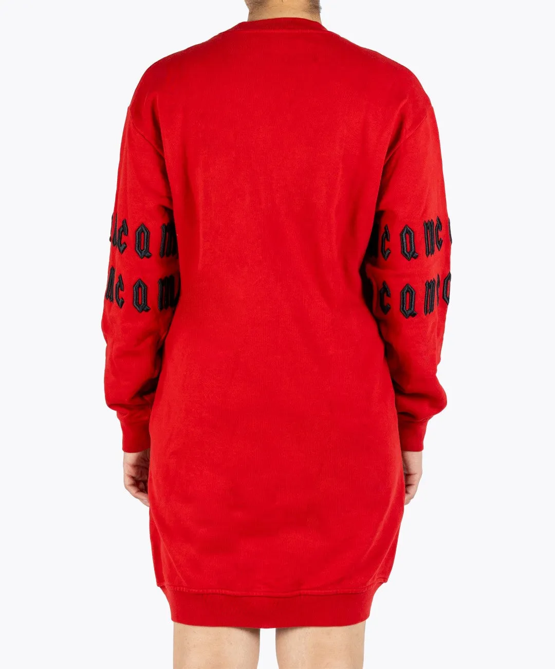 MCQ By Alexander Mcqueen Red Graphic Sweatshirt Dress