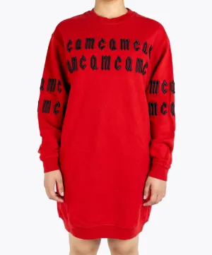 MCQ By Alexander Mcqueen Red Graphic Sweatshirt Dress