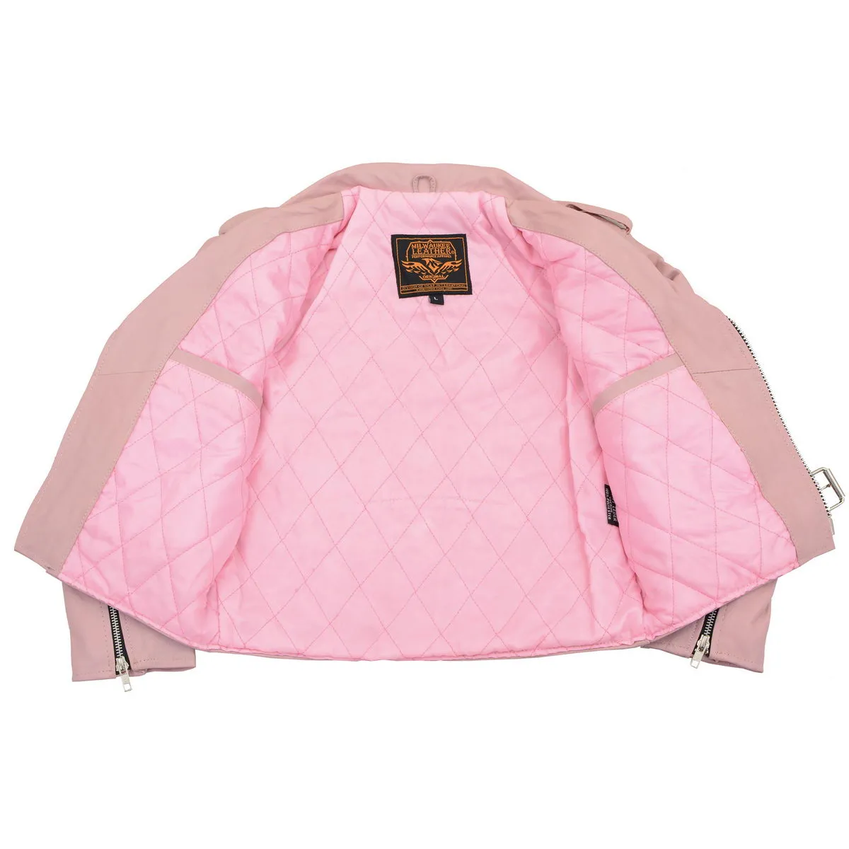 Milwaukee Leather SH2010 Girls Toddler Classic Style Pink Leather