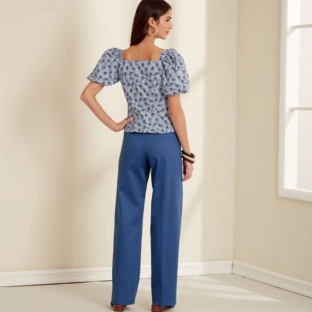 New Look Sewing Pattern N6678 Misses' Top and Trousers