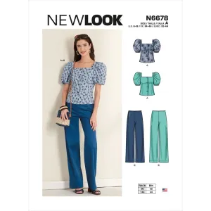 New Look Sewing Pattern N6678 Misses' Top and Trousers