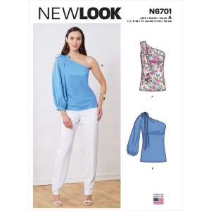 New Look Sewing Pattern N6701 Misses' Set of One-Shoulder Tops