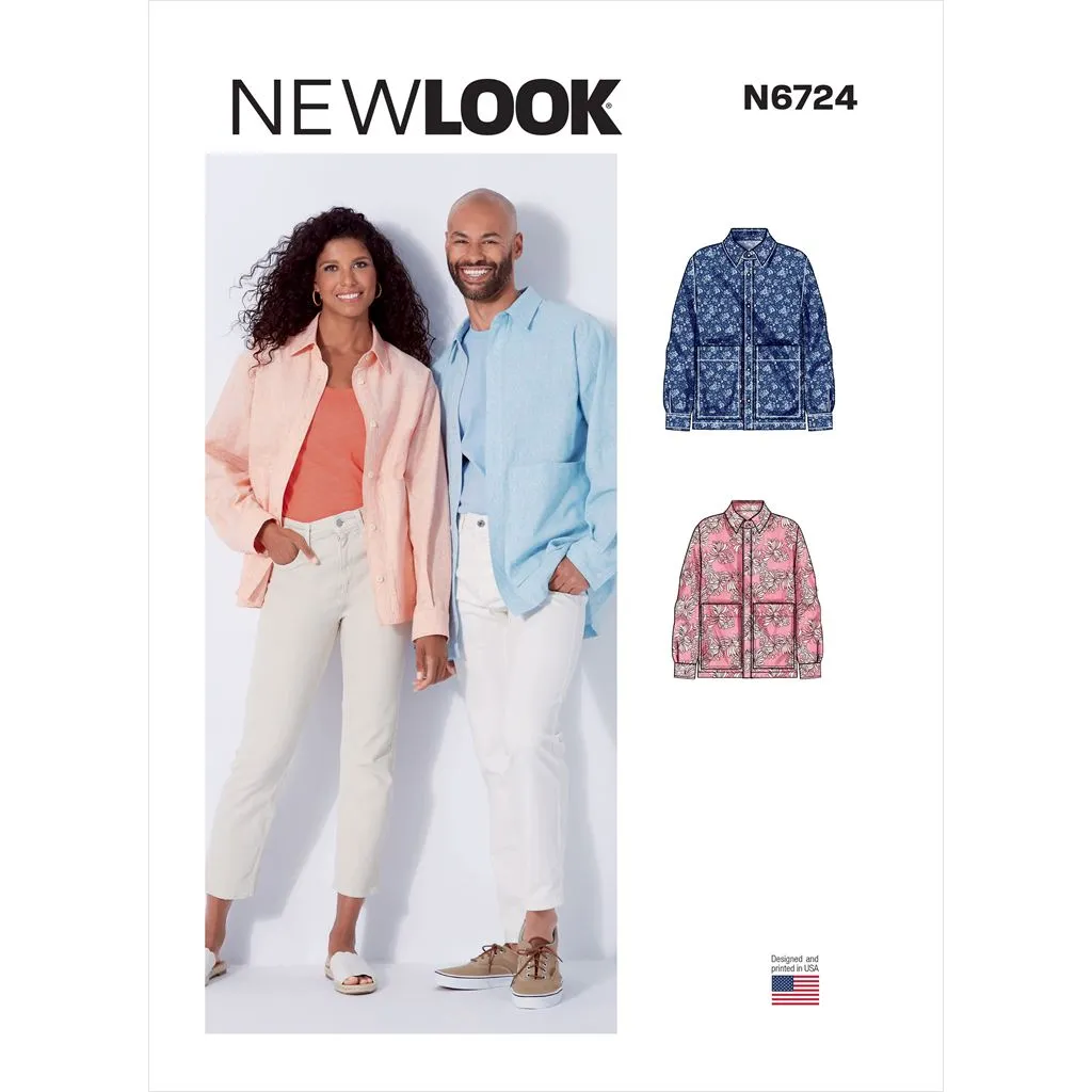 New Look Sewing Pattern N6724 Unisex Shirt