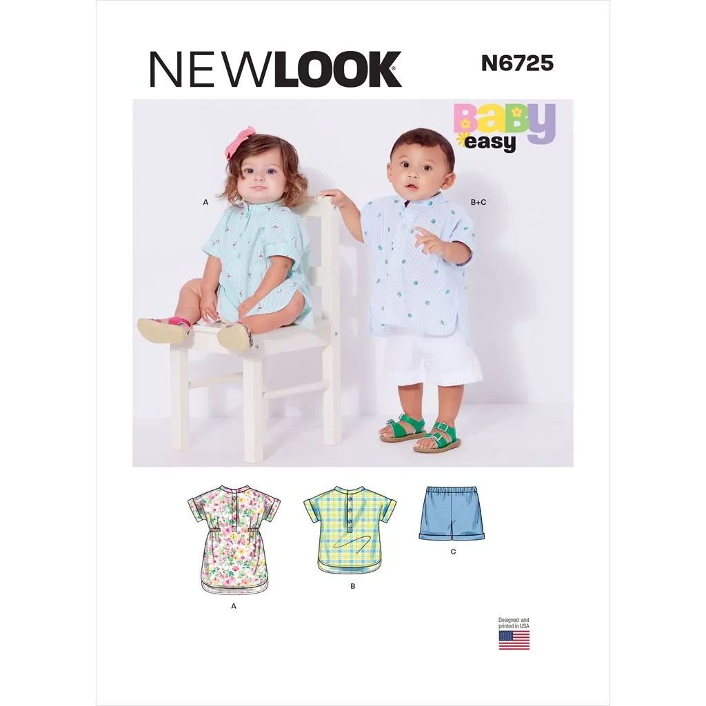 New Look Sewing Pattern N6725 Babies' Separates