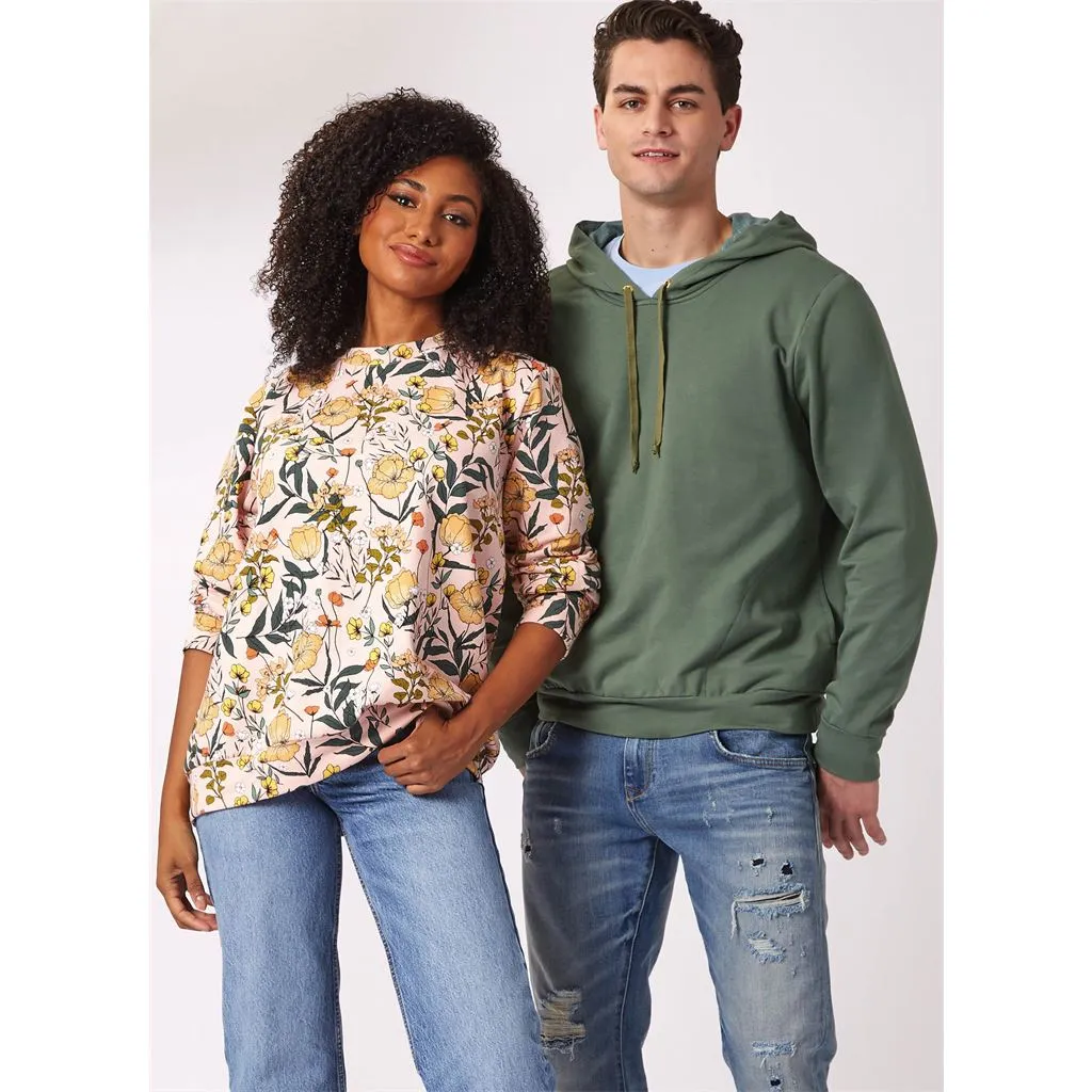 New Look Sewing Pattern N6759 Misses' and Men's Sweatshirts