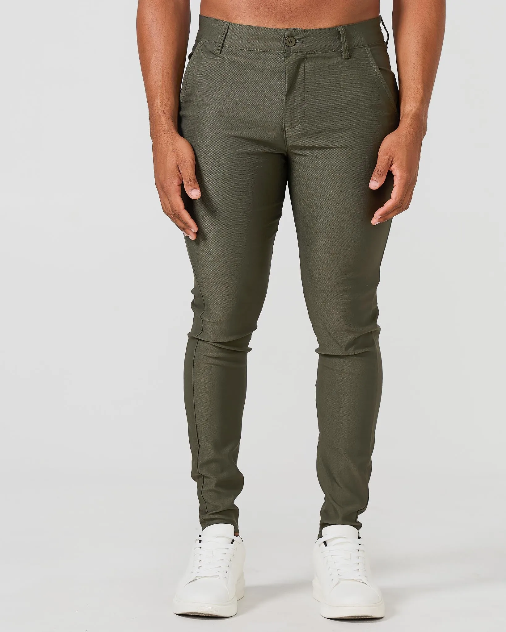 Olive Stretch Chino Pants