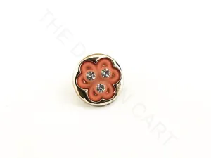 Orange Studs Acrylic Buttons