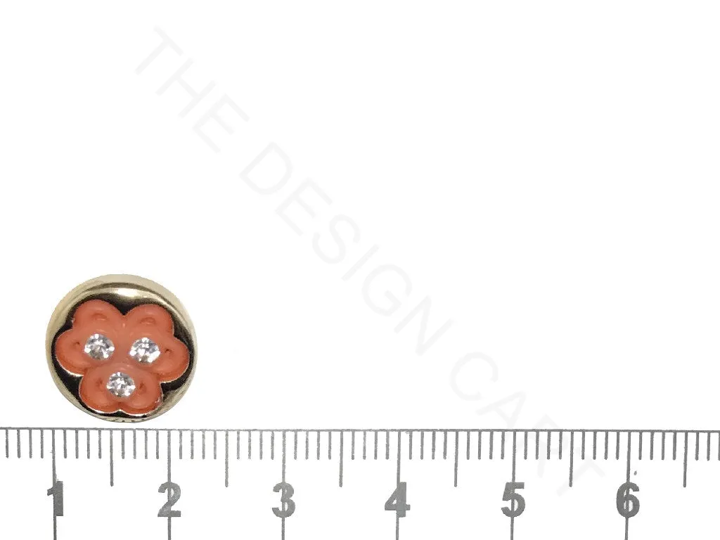 Orange Studs Acrylic Buttons