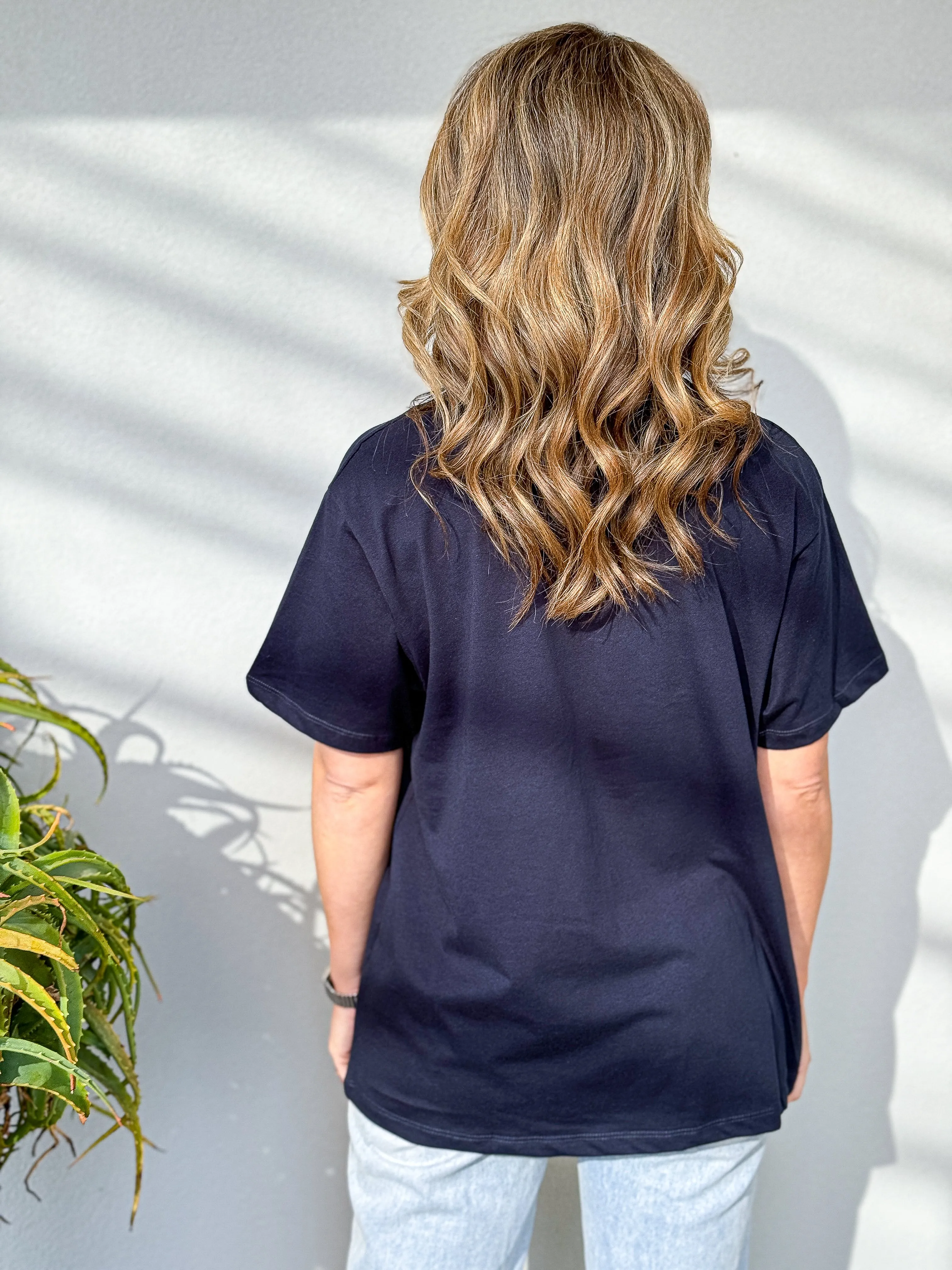 Oversized Tee - Navy