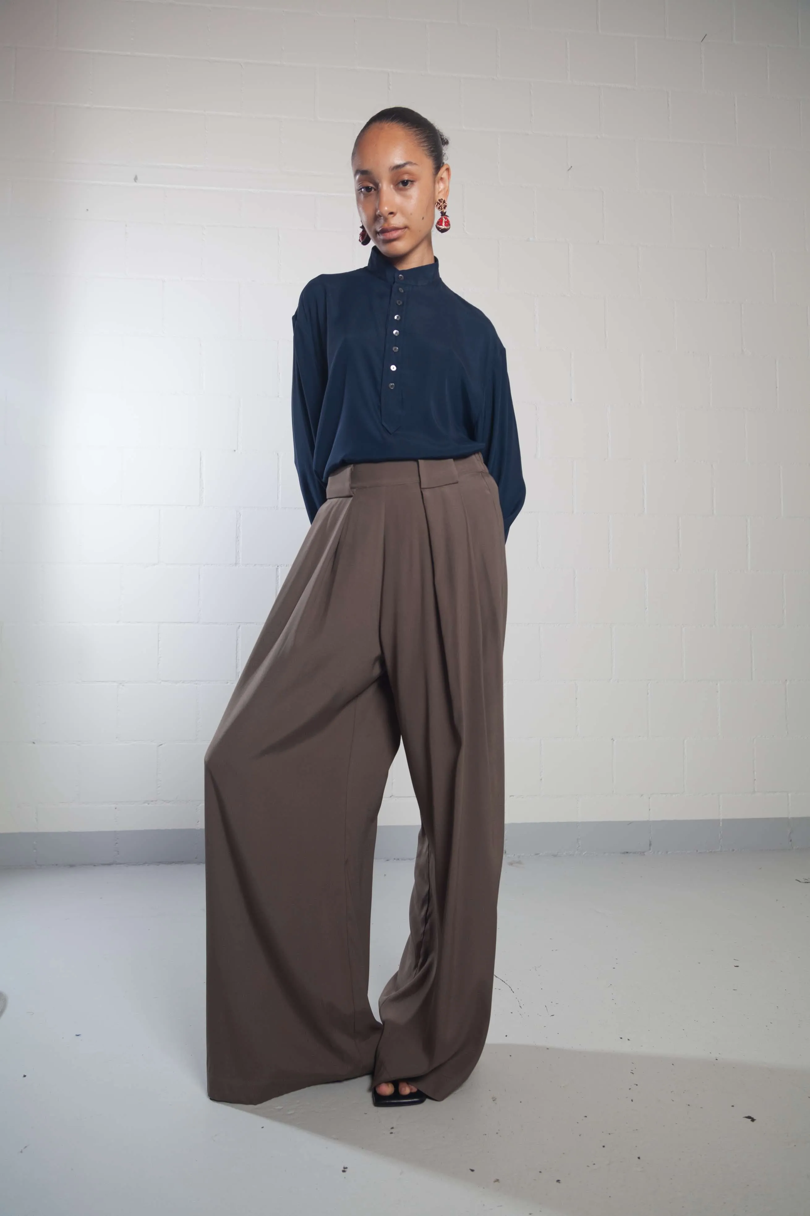 Parigi Silk Pants Cedar - ByAdushka