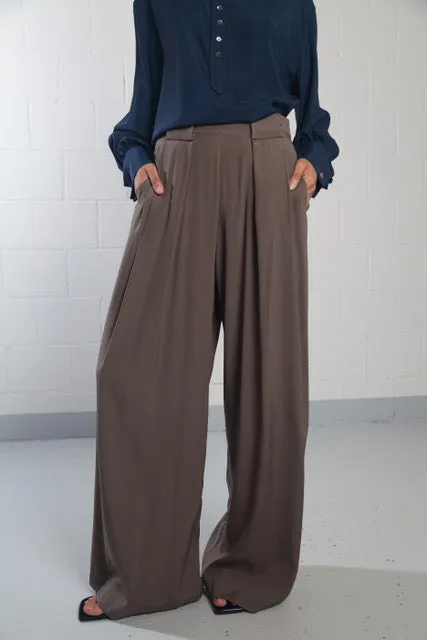 Parigi Silk Pants Cedar - ByAdushka