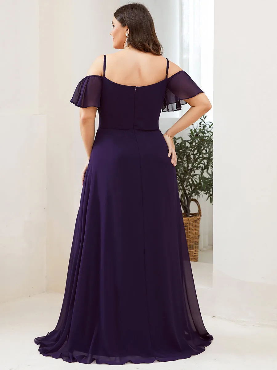 Plus Size Flattering Deep V Neck Wholesale Bridesmaid Dresses