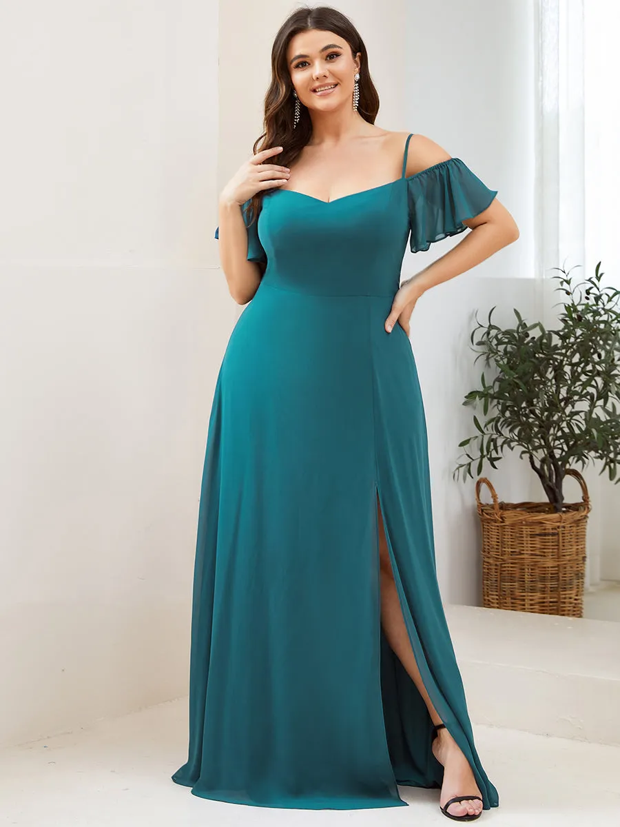 Plus Size Flattering Deep V Neck Wholesale Bridesmaid Dresses