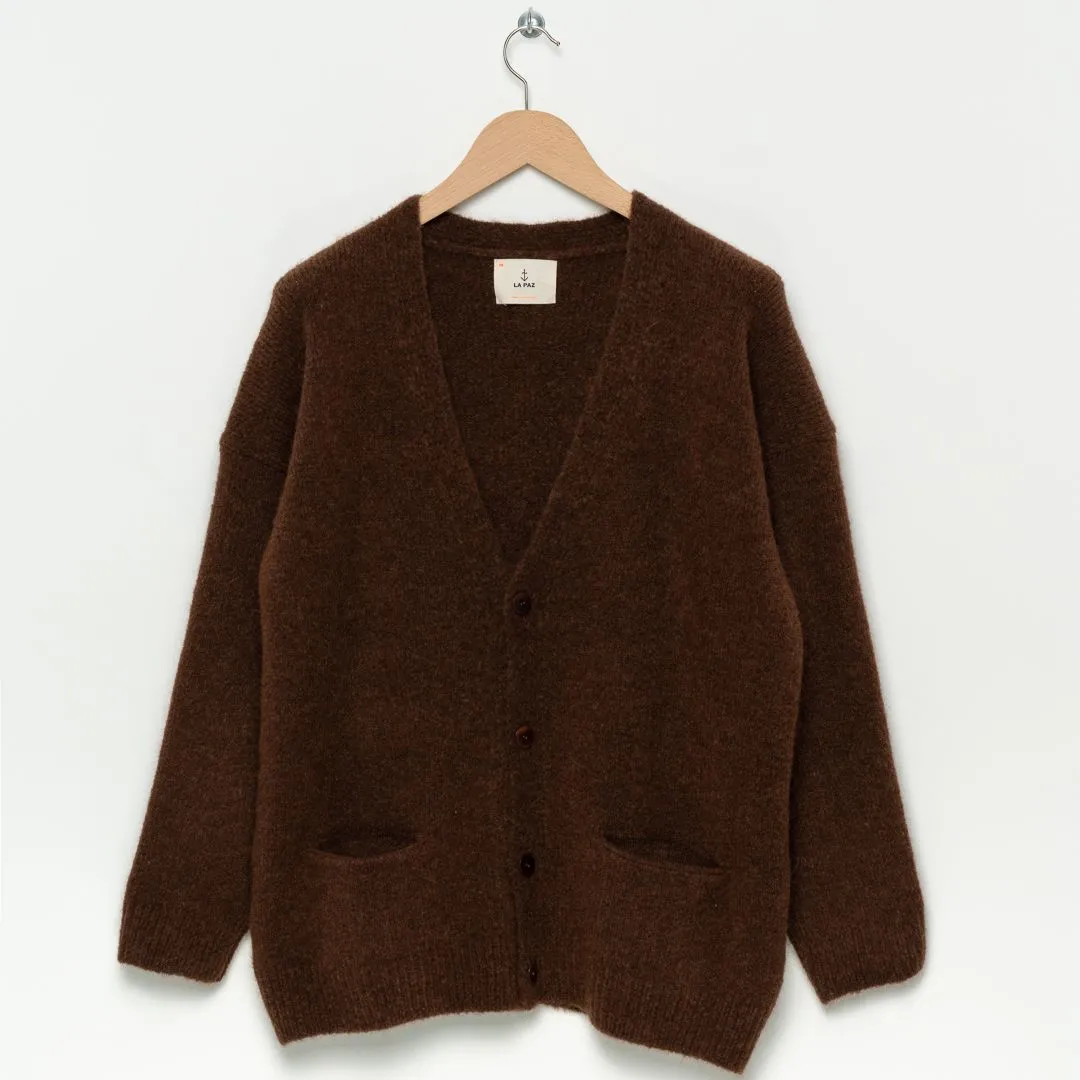 Queiroz Drop Shoulder Cardigan (Cocoa)