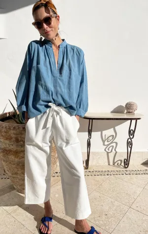 Sale! Wide leg pant in Khadi cotton