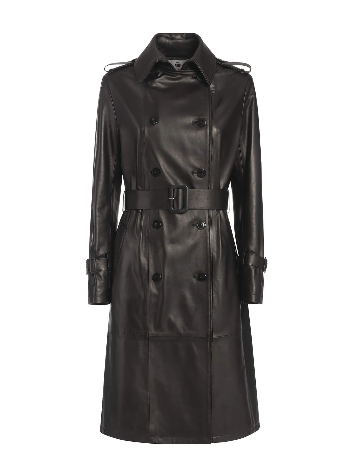 Sandra Italian Lambskin Leather Trench Coat