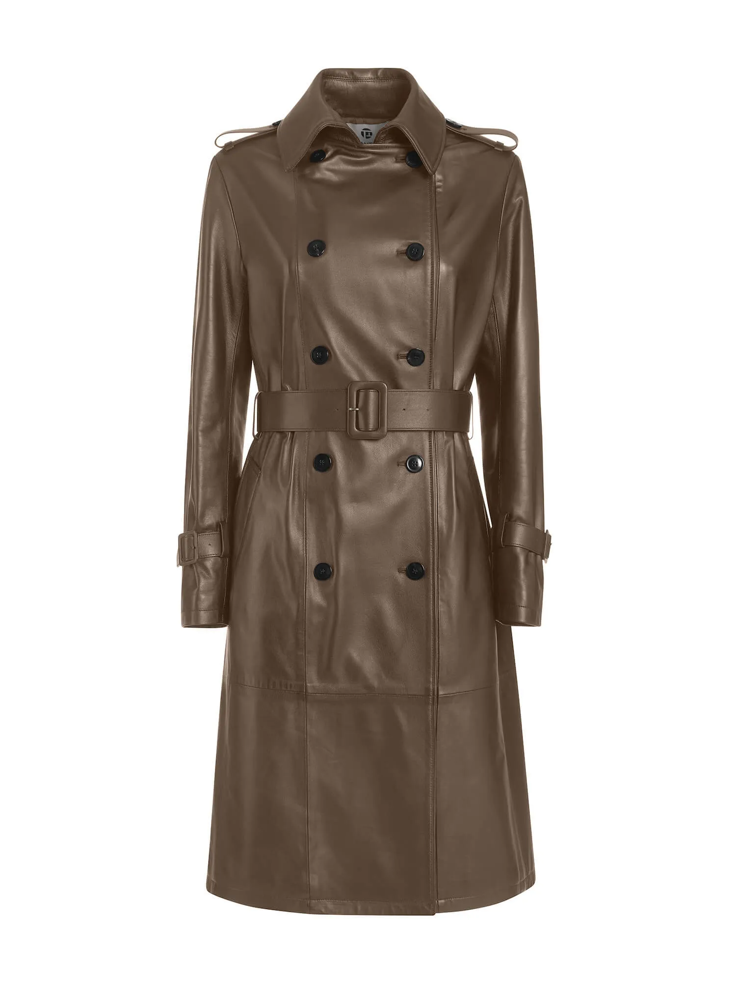 Sandra Italian Lambskin Leather Trench Coat