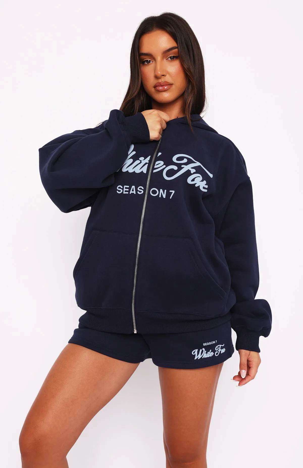 Season 7 Zip Front Hoodie Deep Sea