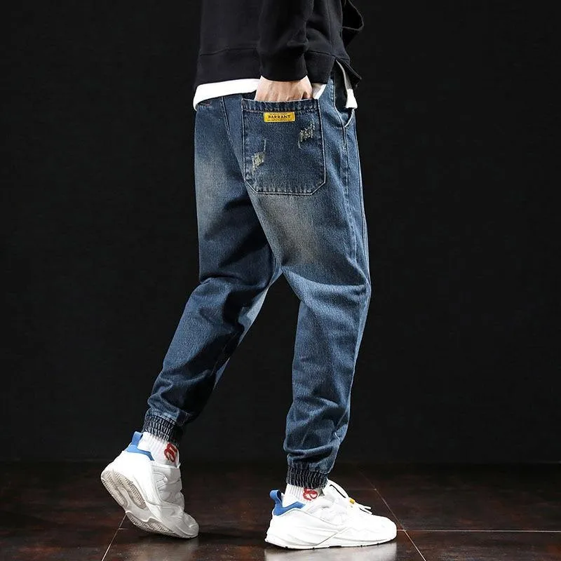 Spring Men's Loose Fit Casual Loose Jeans