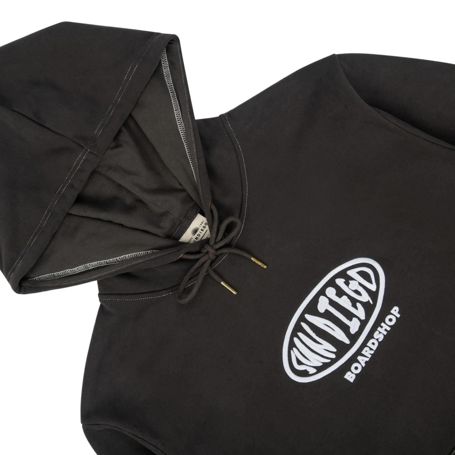 SunDiego Oval Contrast Hoodie - BLACK