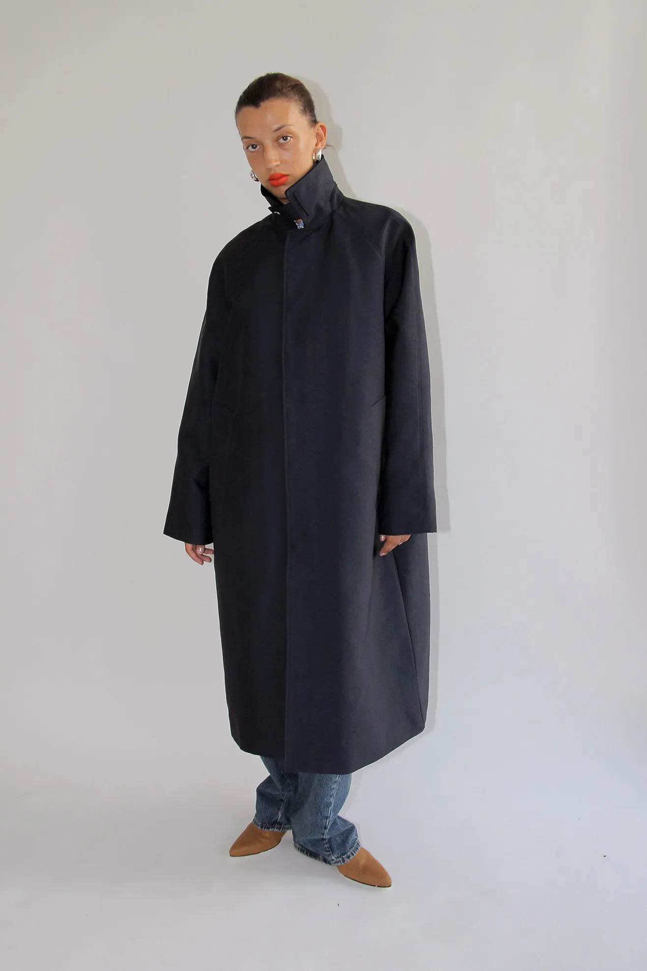 SUNFLOWER, Raglan Coat, Navy