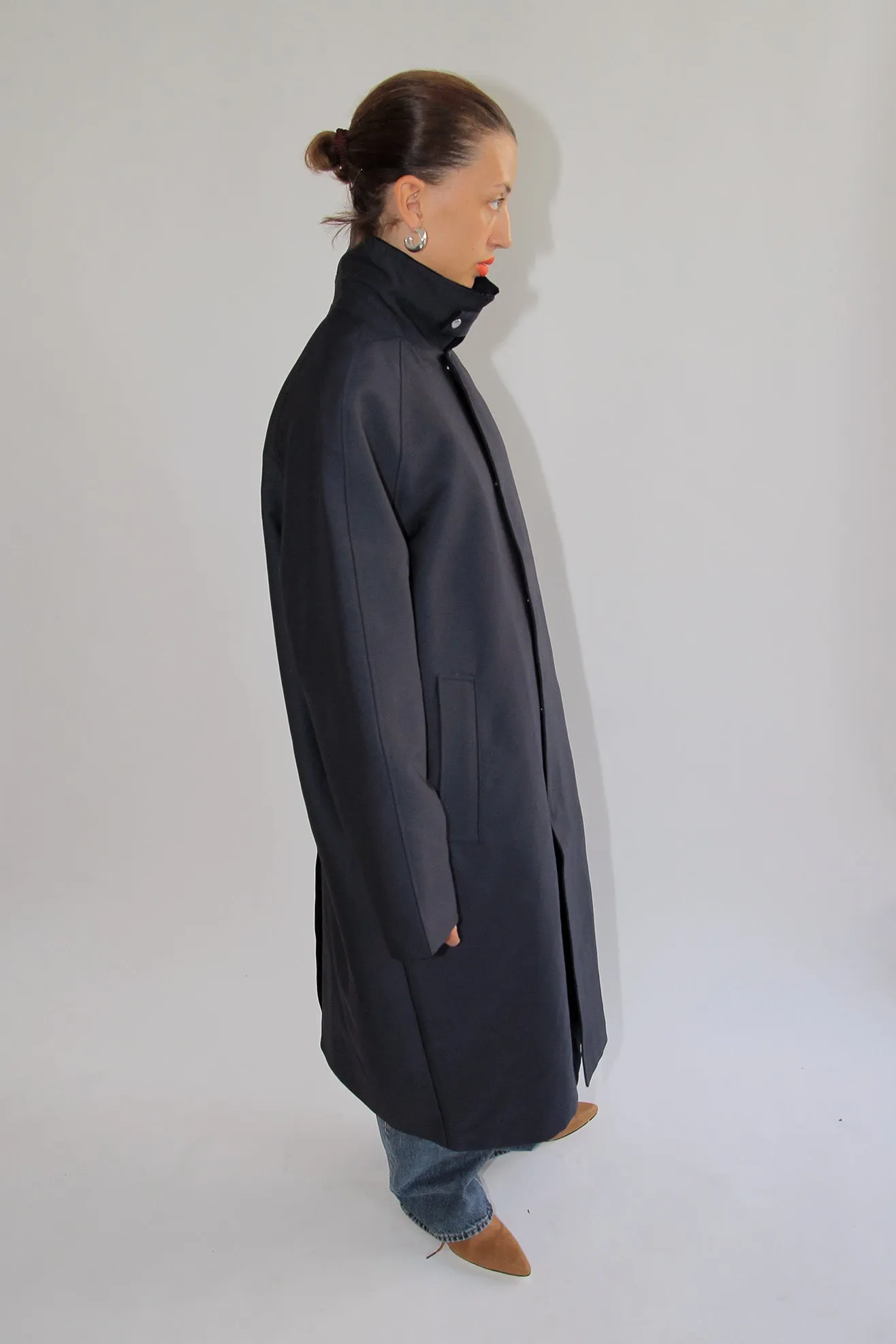 SUNFLOWER, Raglan Coat, Navy