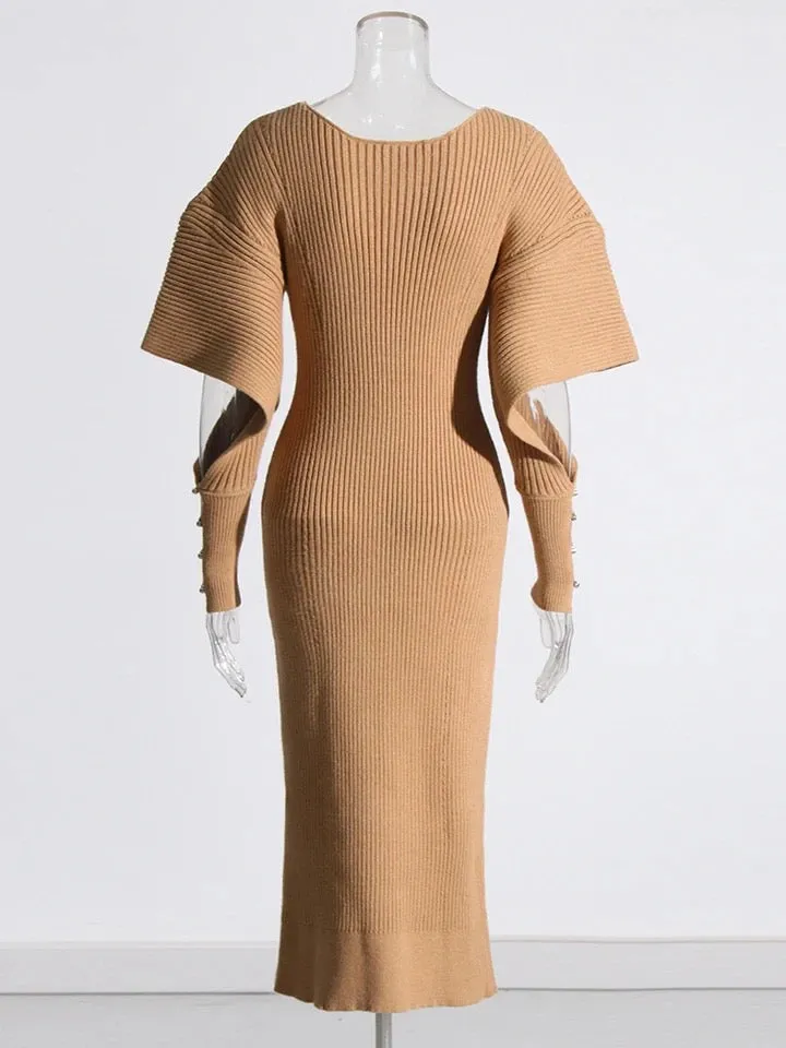 The Hollow Out Sweater Dress