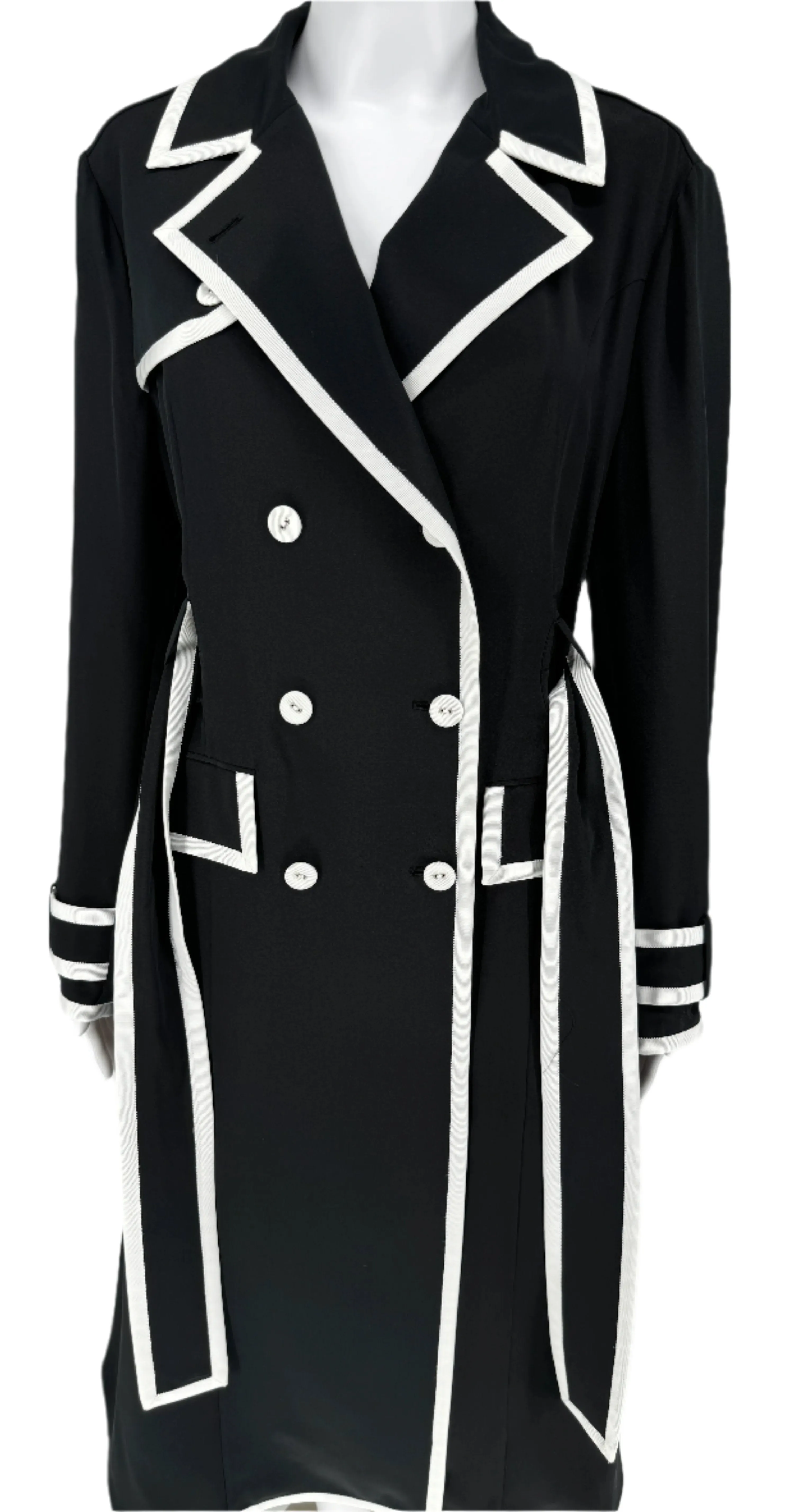 Thom Browne grosgrain-tip trenchcoat dress