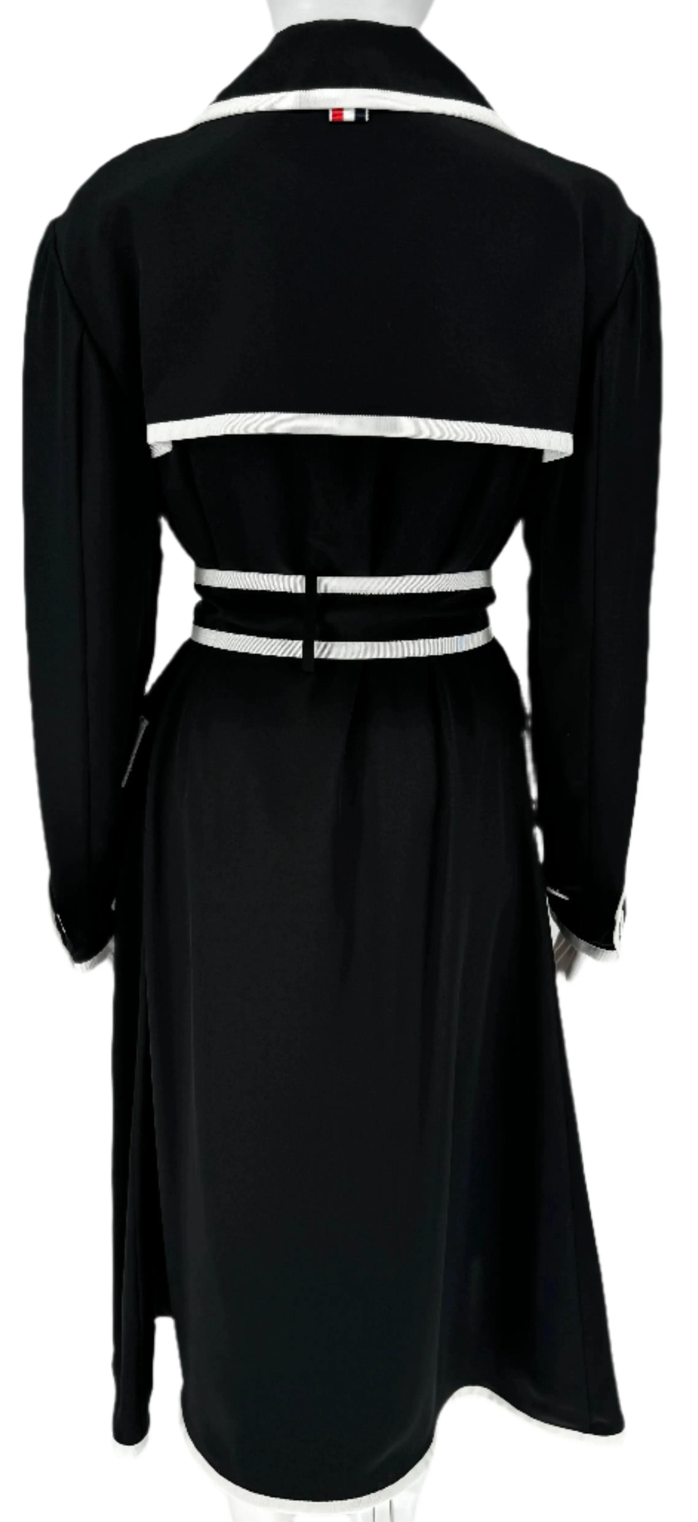 Thom Browne grosgrain-tip trenchcoat dress