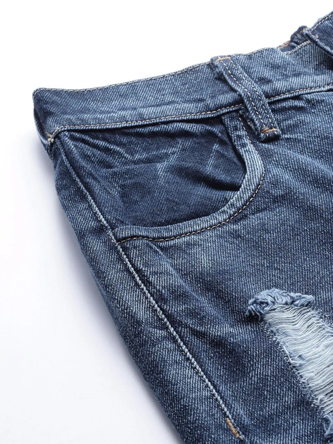 Women Blue Vintage Distress Jeans