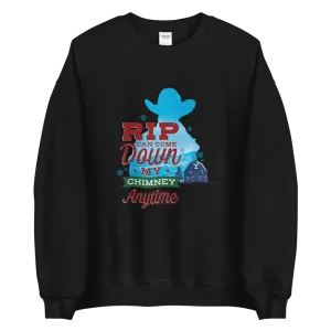 Yellowstone RIP Can Come Down My Chimney Any Time Silhouette Fleece Crewneck Sweatshirt