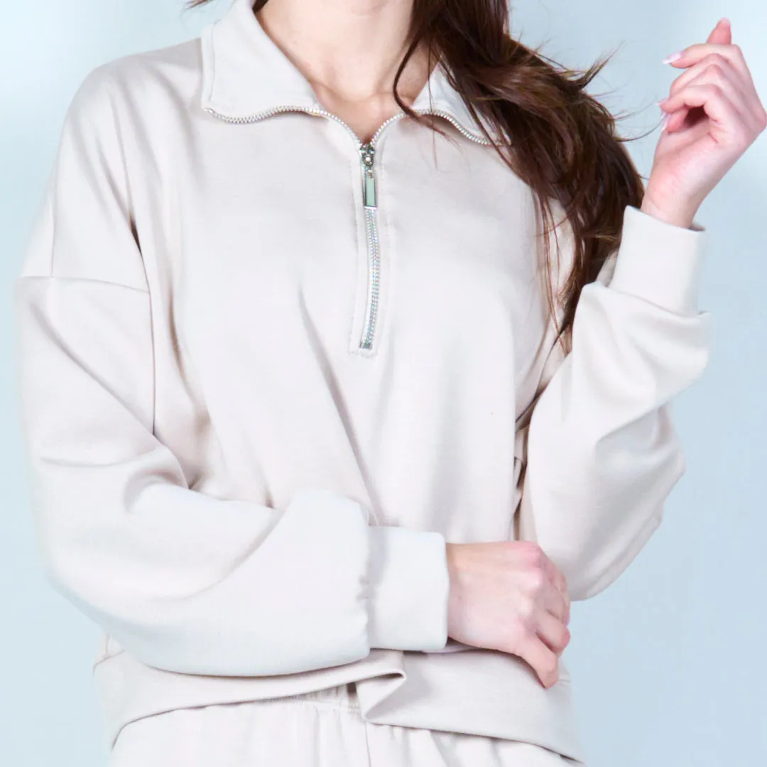 Zip-up collar sweatshirt wholesale